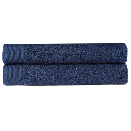 vidaXL Käsipyyhkeet 2 kpl puuvilla 450 g/m² 50x100 cm laivastonsininen
