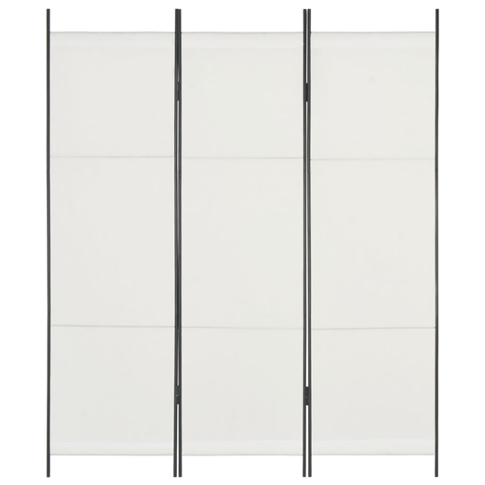 vidaXL 3-Paneelinen tilanjakaja 150x180 cm valkoinen