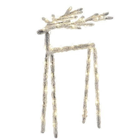 Decoration Deer 30cm (Kirkas / läpinäkyvä)