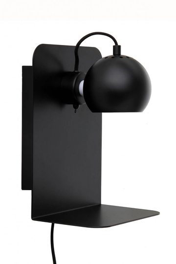 Ball wall with USB (musta)
