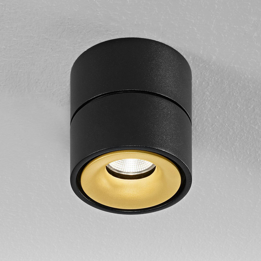 Egger Clippo LED-kattospotti, musta-kulta 3000K
