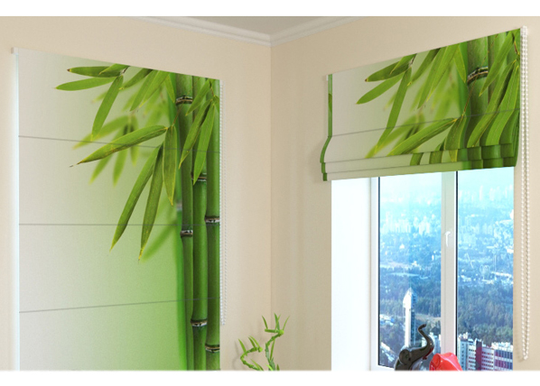 Pimentävä laskosverho GREEN BAMBOO 2 120x140 cm